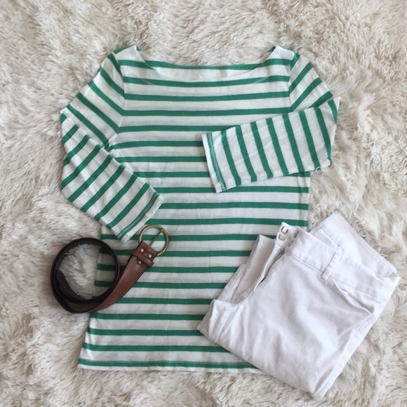 LOFT Tops - Loft 💗 Stripe 3/4 Sleeve Tee